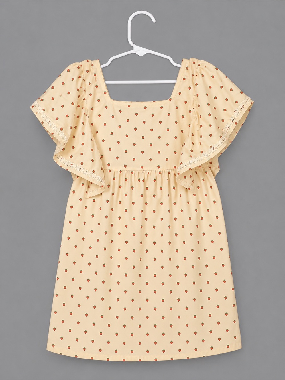 Cat & Jack Cream Dress with Rust Polka Dots